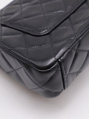 CHANEL 26P Double Chain Camera Bag - Black with Gold Hardware