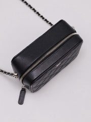 CHANEL Grained Calfskin Camera Bag - Black with Silver Hardware [Series 31]