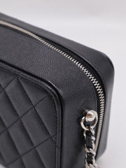 CHANEL Grained Calfskin Camera Bag - Black with Silver Hardware [Series 31]