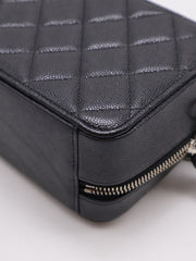 CHANEL Grained Calfskin Camera Bag - Black with Silver Hardware [Series 31]