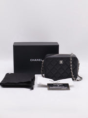CHANEL Grained Calfskin Camera Bag - Black with Silver Hardware [Series 31]