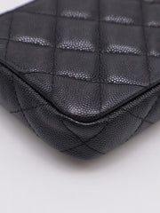 CHANEL 17B Double Compartment Chain Bag - Black with Gold Hardware [Series 24]