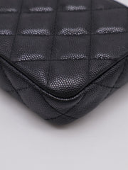 CHANEL 17B Double Compartment Chain Bag - Black with Gold Hardware [Series 24]