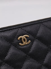 CHANEL 17B Double Compartment Chain Bag - Black with Gold Hardware [Series 24]