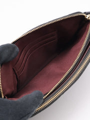 CHANEL 17B Double Compartment Chain Bag - Black with Gold Hardware [Series 24]