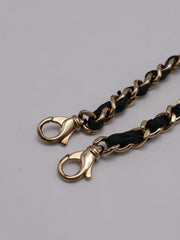 CHANEL 17B Double Compartment Chain Bag - Black with Gold Hardware [Series 24]