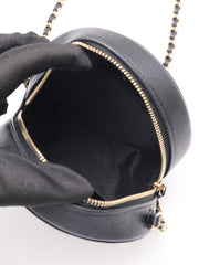 CHANEL Round Clutch with Chain - Black with Gold Hardware [Series 30]