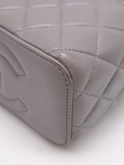 CHANEL 22B Top Handle Long Vanity Case - Grey with Gold Hardware