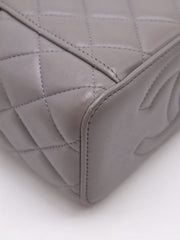 CHANEL 22B Top Handle Long Vanity Case - Grey with Gold Hardware