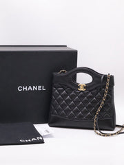 CHANEL 31 Mini Bag - Black with Gold Hardware
