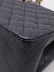 CHANEL Mini Tote Grained Calfskin Bucket Bag - Black with Gold Hardware