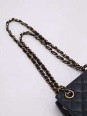 CHANEL Mini Tote Grained Calfskin Bucket Bag - Black with Gold Hardware