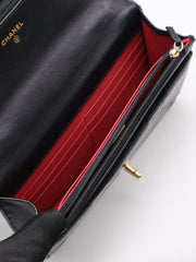 CHANEL 19 Quilted Wallet on Chain - Black with Gold Hardware