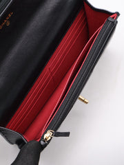 CHANEL 19 Quilted Wallet on Chain - Black with Gold Hardware