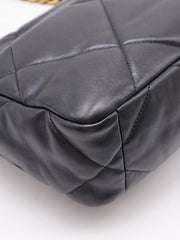 CHANEL 19 Quilted Lambskin Flap Bag 26 - Black with Gold Hardware