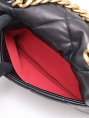 CHANEL 19 Quilted Lambskin Flap Bag 26 - Black with Gold Hardware