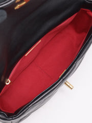 CHANEL 19 Quilted Lambskin Flap Bag 26 - Black with Gold Hardware