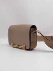 HERMES Geta Messenger Bag - Etoupe with Gold Hardware [B]