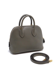 HERMES Mini Bolide - Gris Meyer with Gold Hardware