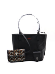 GOYARD Goyardine Mini Anjou Reversible Tote – Black