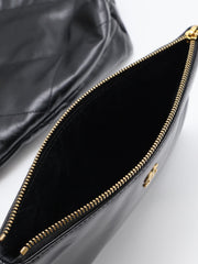 CHANEL 22 Handbag Medium - Black/White Logo with Gold Hardware