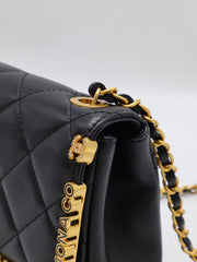CHANEL 23C Seasonal Mini Classic Flap 20 - Black with Gold Hardware
