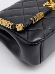 CHANEL 23C Seasonal Mini Classic Flap 20 - Black with Gold Hardware