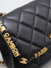 CHANEL 23C Seasonal Mini Classic Flap 20 - Black with Gold Hardware