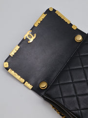 CHANEL 23C Seasonal Mini Classic Flap 20 - Black with Gold Hardware