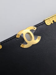 CHANEL 23C Seasonal Mini Classic Flap 20 - Black with Gold Hardware