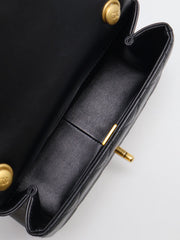 CHANEL 23C Seasonal Mini Classic Flap 20 - Black with Gold Hardware