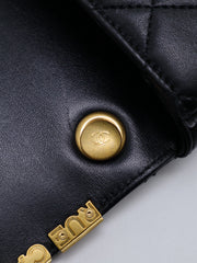 CHANEL 23C Seasonal Mini Classic Flap 20 - Black with Gold Hardware