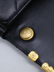 CHANEL 23C Seasonal Mini Classic Flap 20 - Black with Gold Hardware