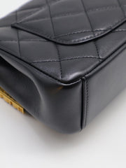 CHANEL 23C Seasonal Mini Classic Flap 20 - Black with Gold Hardware
