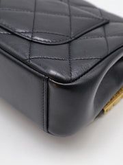 CHANEL 23C Seasonal Mini Classic Flap 20 - Black with Gold Hardware