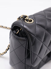 CHANEL Classic Square Mini Flap Bag 18 - Black with Gold Hardware