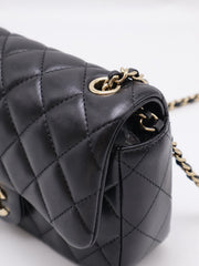 CHANEL Classic Square Mini Flap Bag 18 - Black with Gold Hardware