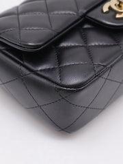 CHANEL Classic Square Mini Flap Bag 18 - Black with Gold Hardware