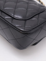 CHANEL Classic Square Mini Flap Bag 18 - Black with Gold Hardware