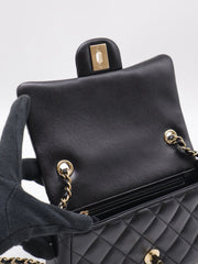 CHANEL Classic Square Mini Flap Bag 18 - Black with Gold Hardware