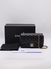 CHANEL Classic Square Mini Flap Bag 18 - Black with Gold Hardware