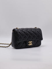 CHANEL Classic Square Mini Flap Bag 18 - Black with Gold Hardware