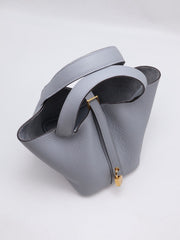HERMES Picotin Lock 18 - Gris Pantin with Gold Hardware [K]
