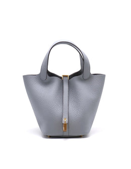 HERMES Picotin Lock 18 - Gris Pantin with Gold Hardware [K]