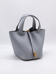 HERMES Picotin Lock 18 - Gris Pantin with Gold Hardware [K]