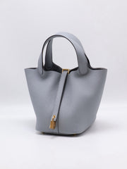 HERMES Picotin Lock 18 - Gris Pantin with Gold Hardware [K]