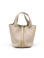 HERMES Picotin Lock 18 - Beton with Gold Hardware [U]