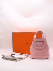 HERMES In The Loop 18 - Rose Sakura with Silver Hardware [K]