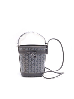 GOYARD Goyardine Petit Flot Bucket Bag Mini – Grey