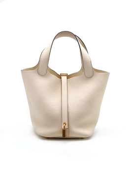 HERMES Picotin 18 - Nata with Gold Hardware